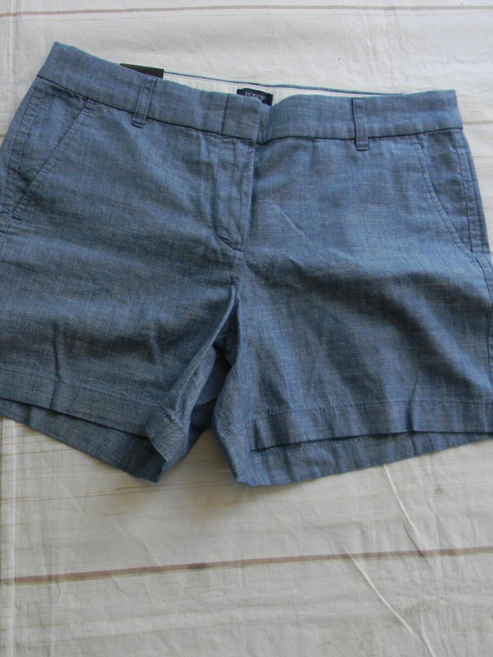 NWT J.CREW CHAMBRAY 5"INSEAM SHORTS SZ 8